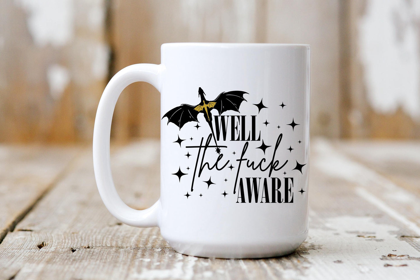 Well The Fuck Aware Coffee Mug - Fourth Wing Romantasy Reader Gift, Bookish Tea Cup, Novelty Literary Drinkware MGVLR08