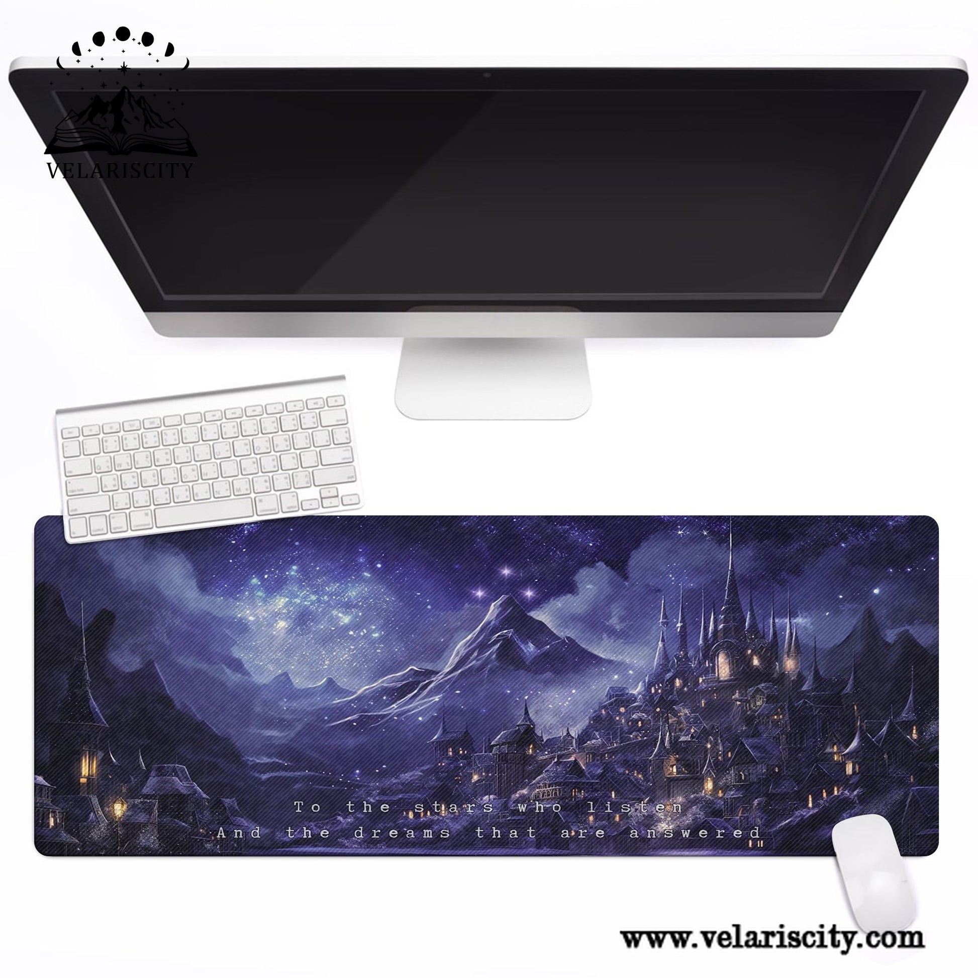 ACOTAR Velaris Desk Mat, Night Court Galaxy Desk Pad, A Court of Thorns and Roses Sarah J Maas Merch DMVLR18