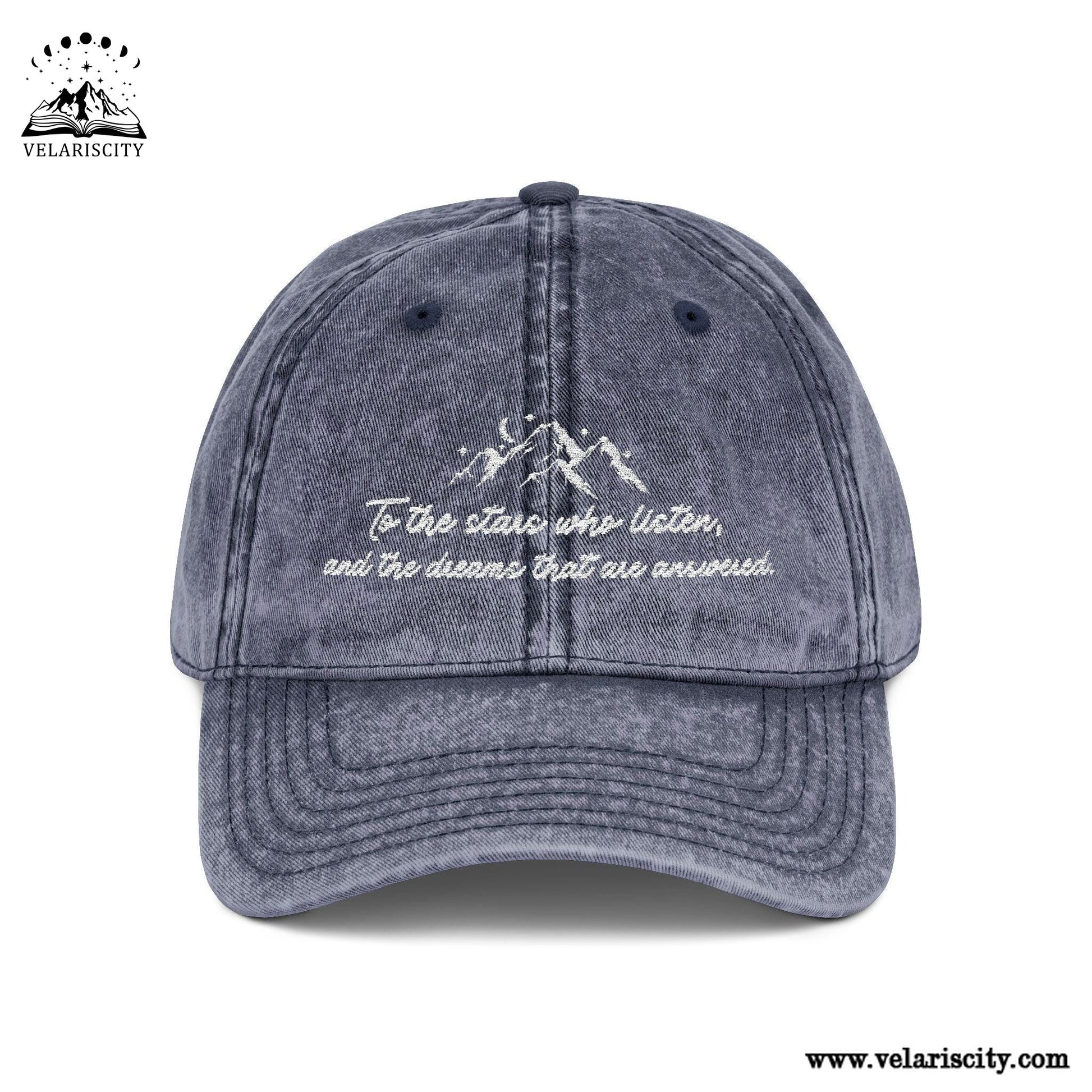 To the Stars Who Listen ACOTAR Vintage Embroidered Dad Hat, Velaris Night Court Bookish Gift, Gifts For Fan VLRH07