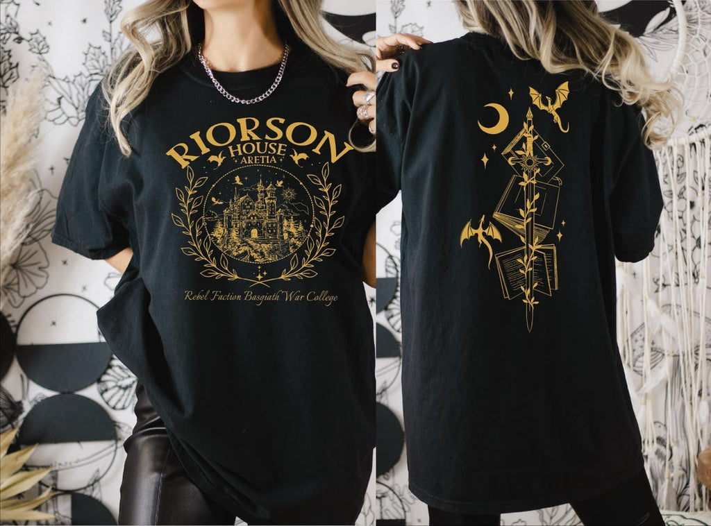 Riorson House Comfort Colors Shirt, Fourth Wing Shirt, Dragon Rider Shirt. CFVLR06