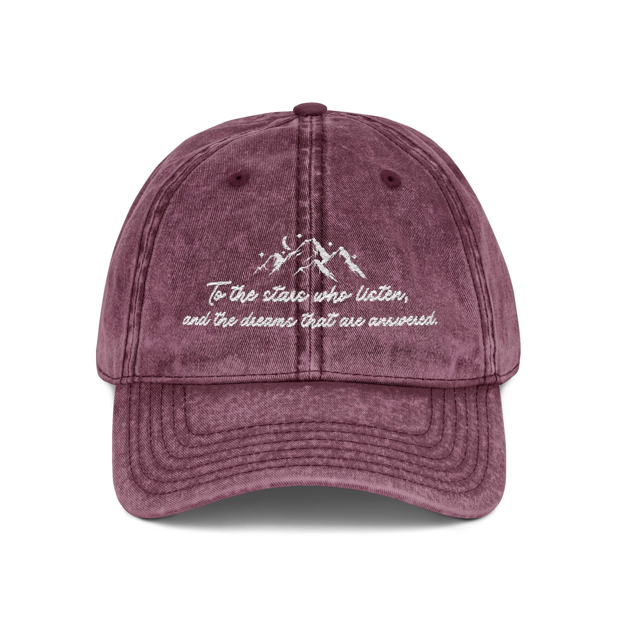 To the Stars Who Listen ACOTAR Vintage Embroidered Dad Hat, Velaris Night Court Bookish Gift, Gifts For Fan VLRH07