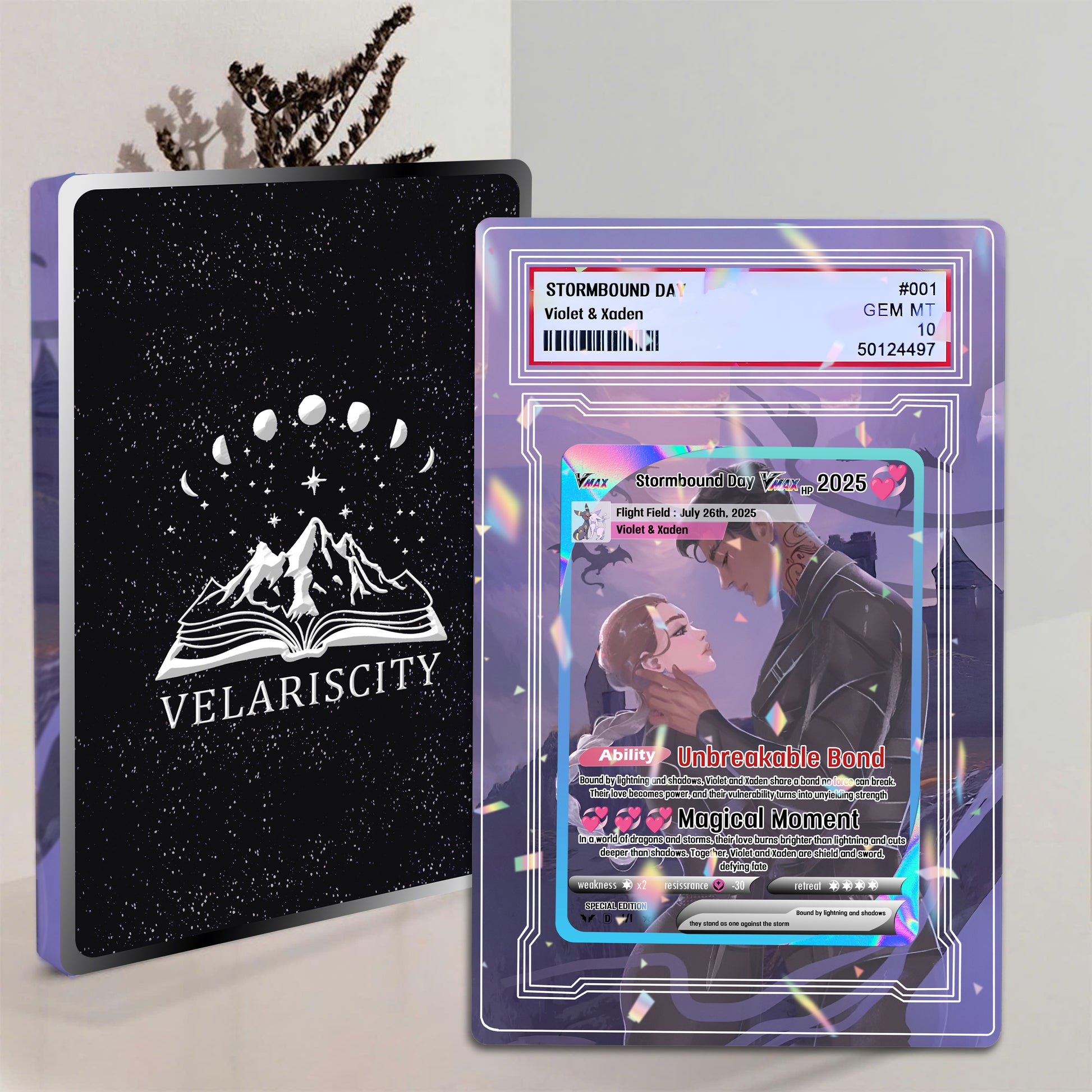 Violet and Xaden Acrylic Block, Fourth Wing Fanart Collectible, Fantasy Couple Gift, Romantic Bookish Decor for Shelf or Desk Display ABVLR08
