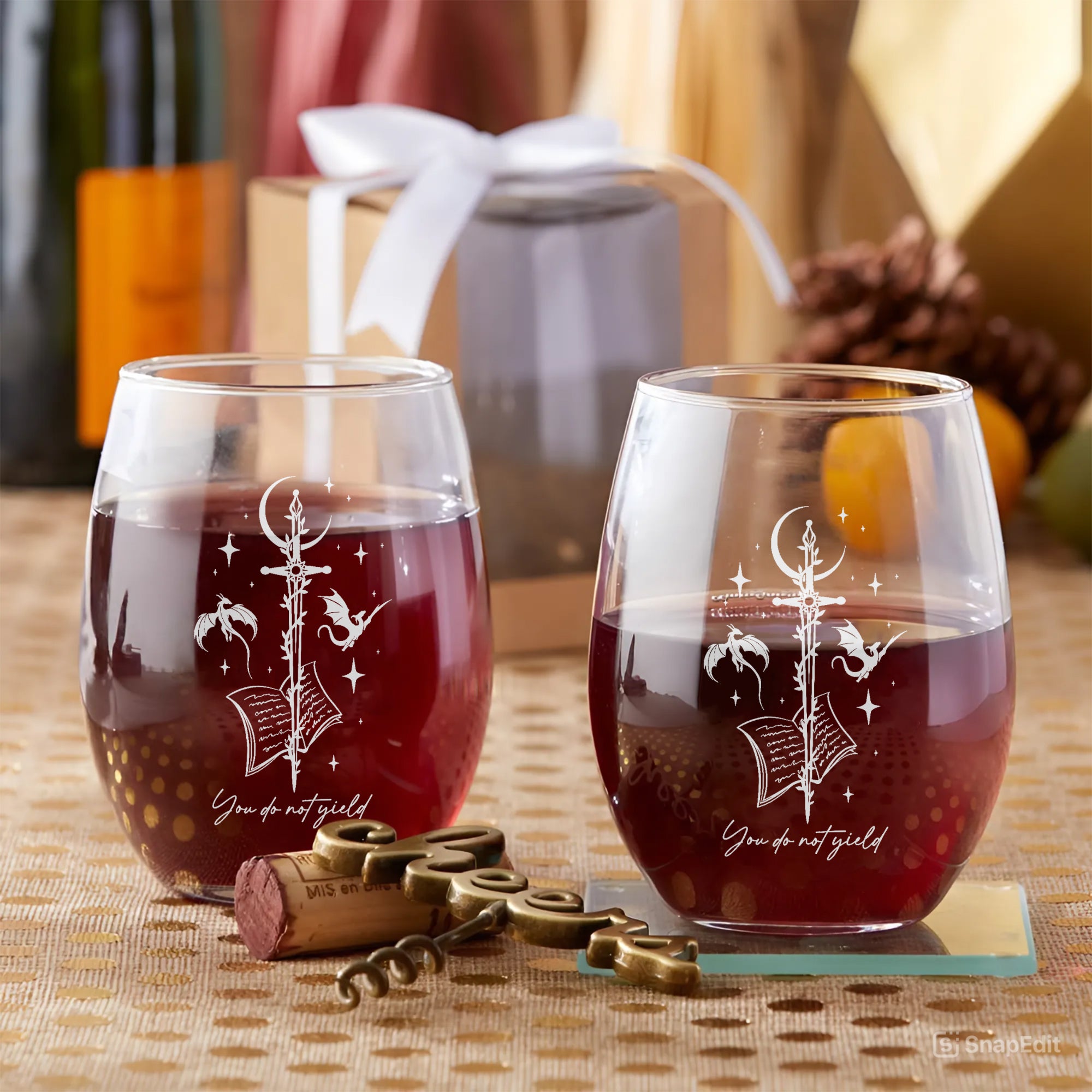 You Do Not Yield Wine Glass, Throne of Glass Beer Glass, Fantasy Bookish Glass Cup, Reader Gift For Book Lovers BGVLR06