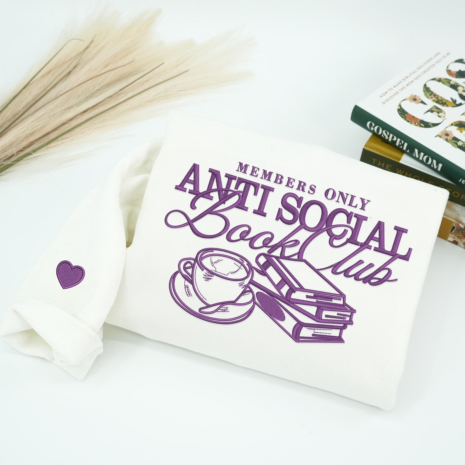 Embroidered Anti Social Book Club Sweatshirt, Custom Bookish Crewneck, Book Lover Shirt, The Story of Us Hoodie, Unisex Social Book Gift