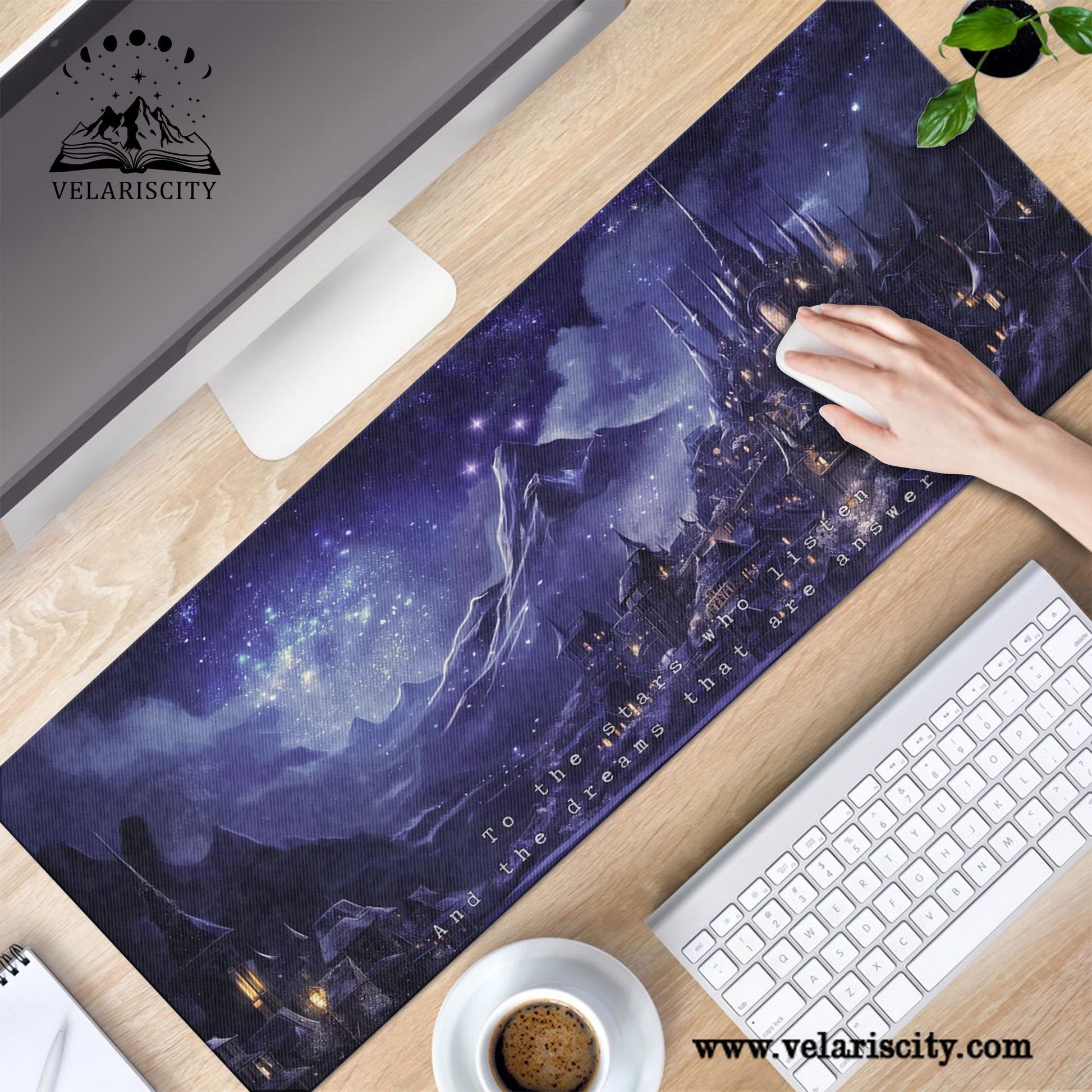 ACOTAR Velaris Desk Mat, Night Court Galaxy Desk Pad, A Court of Thorns and Roses Sarah J Maas Merch DMVLR18