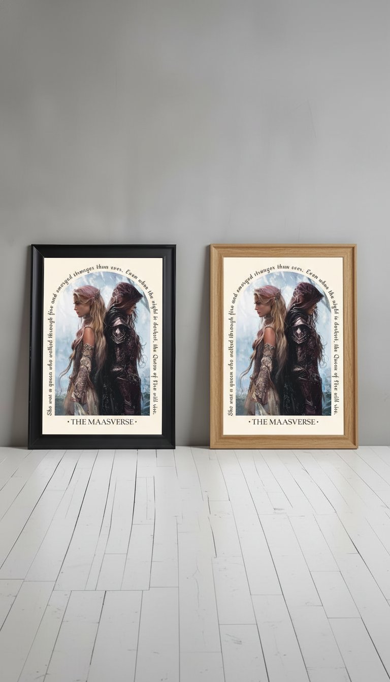 Aelin Galathynius Art Print, Throne of Glass Queen Poster, Sarah J. Maas Bookish Wall Art, Fantasy Reader Gift VLRP72