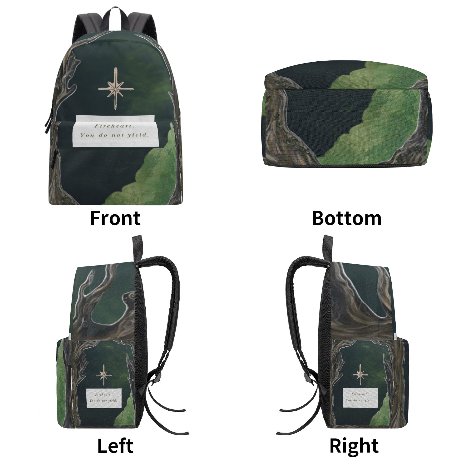 Fireheart Backpack, You Do Not Yield Quote, Aelin Throne of Glass Inspired Bag, Sarah J Maas Gift BPVLR08