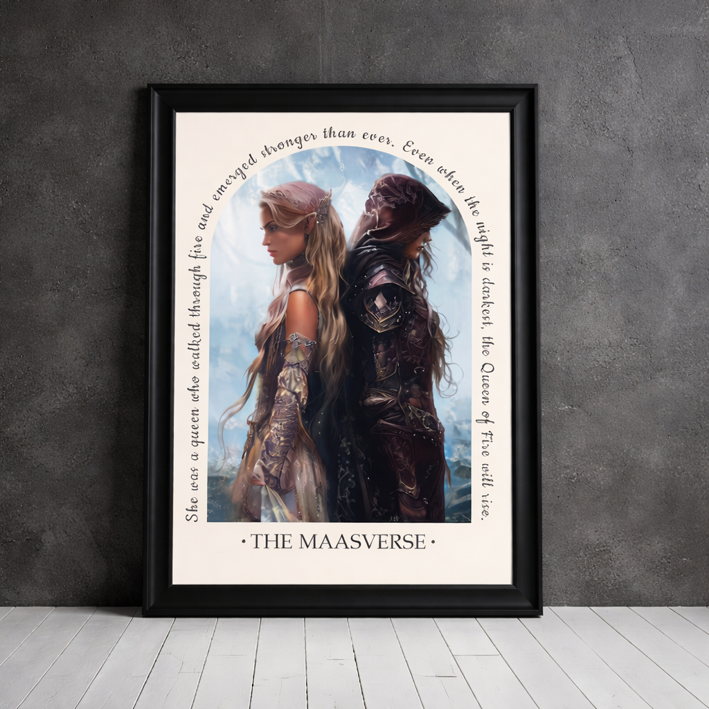 Aelin Galathynius Art Print, Throne of Glass Queen Poster, Sarah J. Maas Bookish Wall Art, Fantasy Reader Gift VLRP72