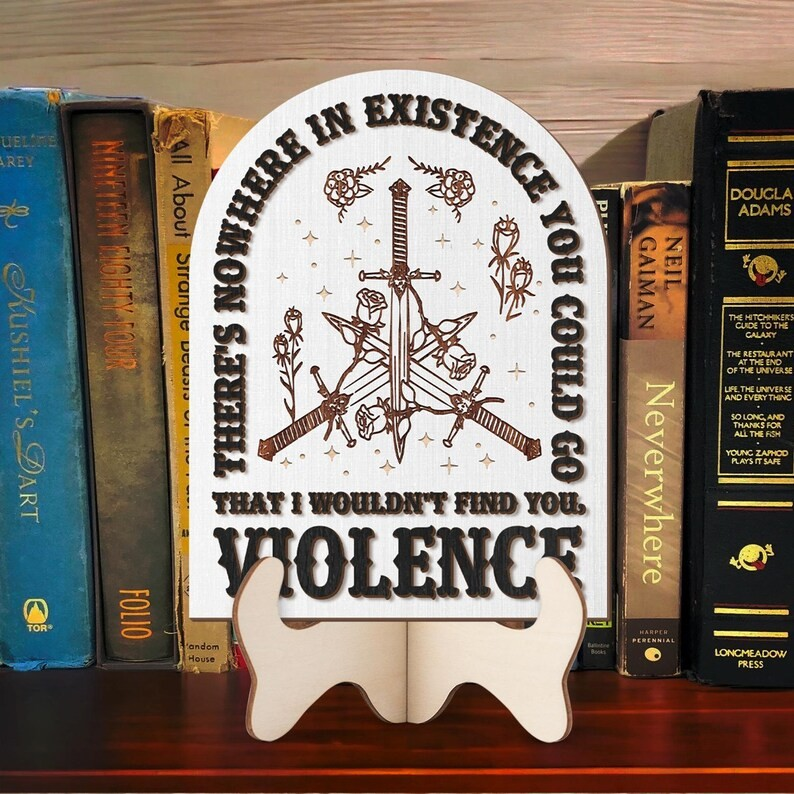 Basgiath War College Bookshelf Sign, Fourth Wing Inspired Library Decor, Xaden Riorson Romantasy Book Lover Gift BTVLR43