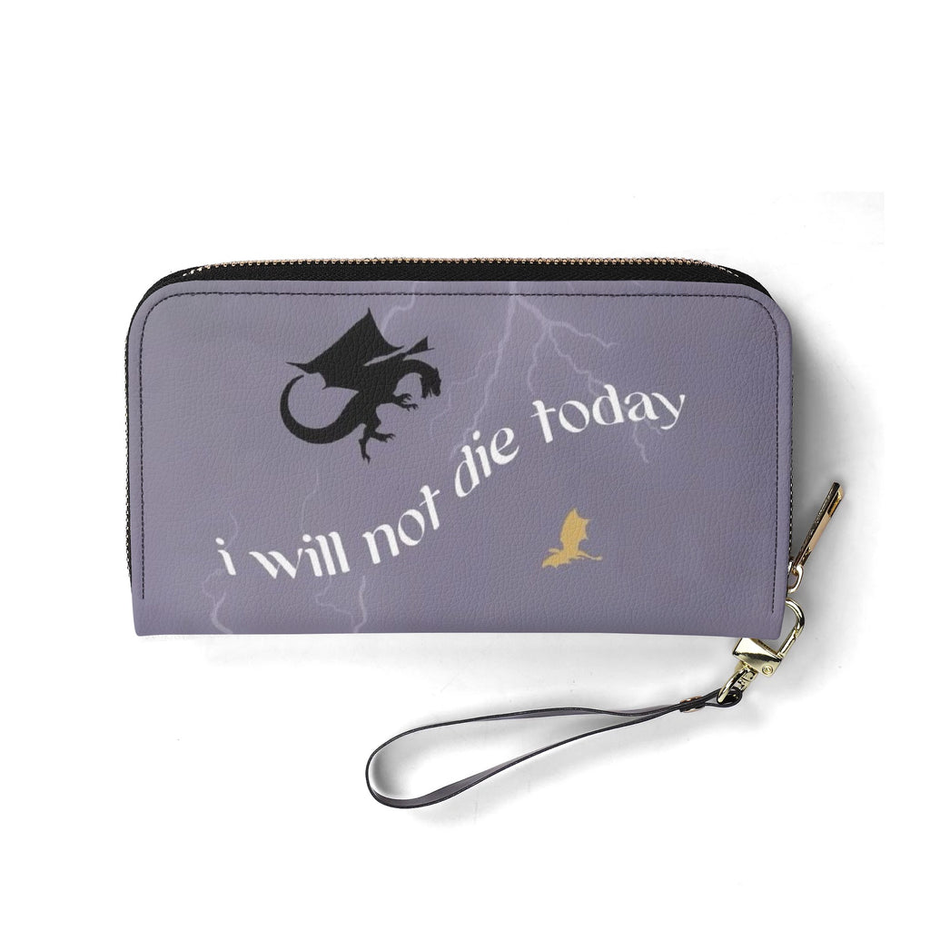 I Will Not Die Today Leather Bag,  Fourth Wing  inspired Bag, Personalized Leather Bag, Fantasy Leather Handbag, Perfect Gift for Women. HBVLR09