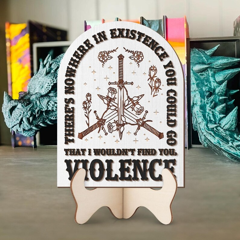 Basgiath War College Bookshelf Sign, Fourth Wing Inspired Library Decor, Xaden Riorson Romantasy Book Lover Gift BTVLR43