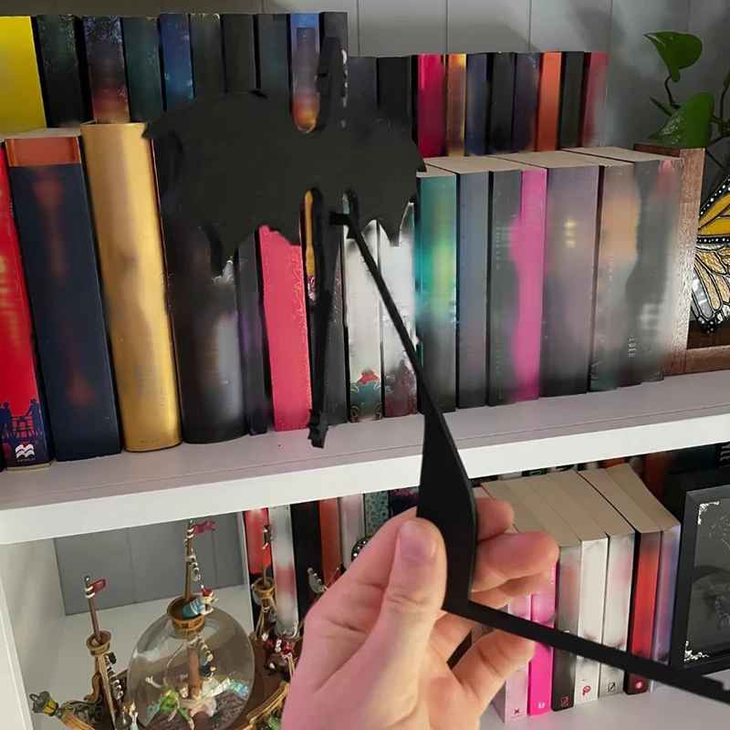 Fourth Wing Double Dragon BOOK INSERT, Bookmark, Book Accessory, Black and Gold Dragons