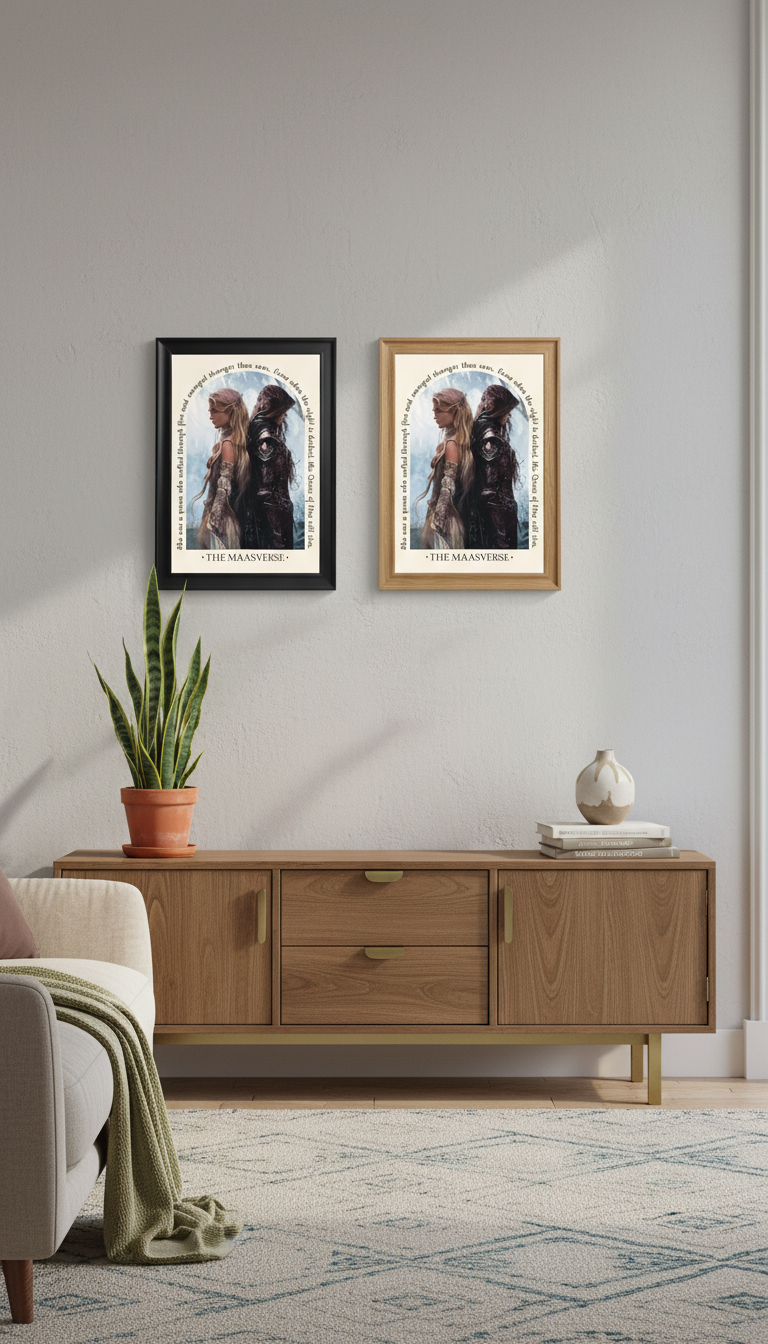Aelin Galathynius Art Print, Throne of Glass Queen Poster, Sarah J. Maas Bookish Wall Art, Fantasy Reader Gift VLRP72