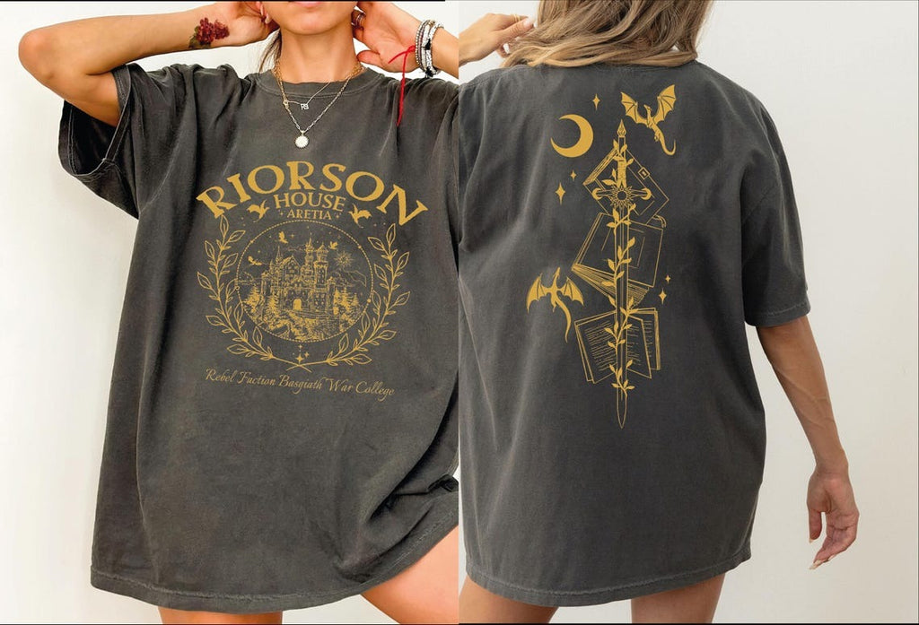 Riorson House Comfort Colors Shirt, Fourth Wing Shirt, Dragon Rider Shirt. CFVLR06