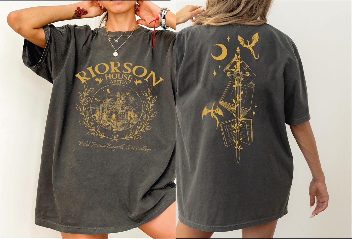 Riorson House Comfort Colors Shirt, Fourth Wing Shirt, Dragon Rider Shirt. CFVLR06