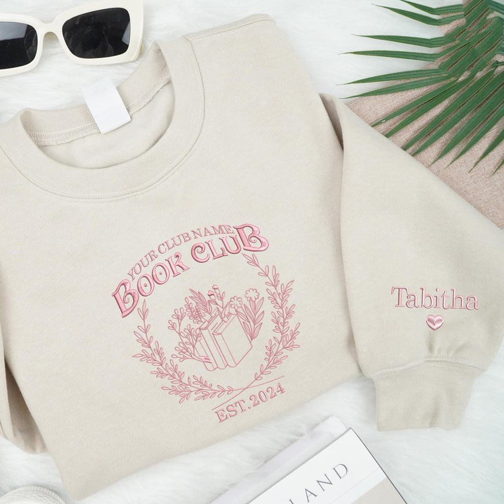 Personalized Book Club Embroidered Shirt, Custom Book Shirt, Reading Club Hoodie, Book Club Sweatshirt, Reading Club, Book Club Since Tee