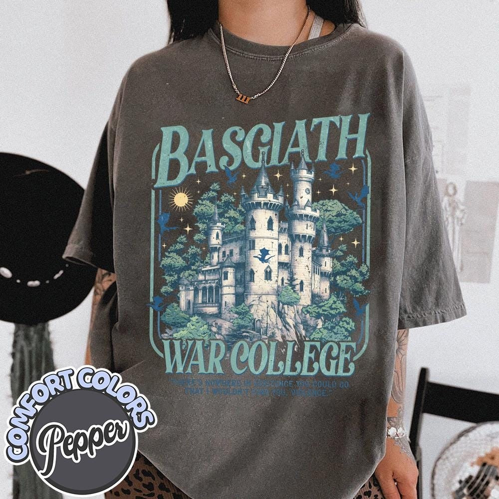 Comfor Colors Basgiath War College Comfort Colors Shirt, Tairn and Violet Sorrengail, Fourth Wing, Iron Flame, Onyx Storm, Bookish Shirt, Book Lover Gift CFVLR23