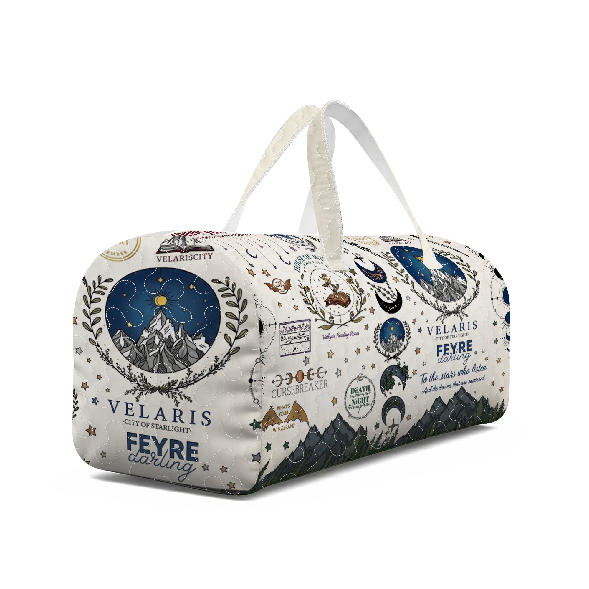 Velaris Duffle Bag, City of Starlight Travel Bag, Acotar Duffle Bag, Fantasy Bookish Bag, Night Court Overnight Bag, Reader Gift for Fan, QTBVLR09