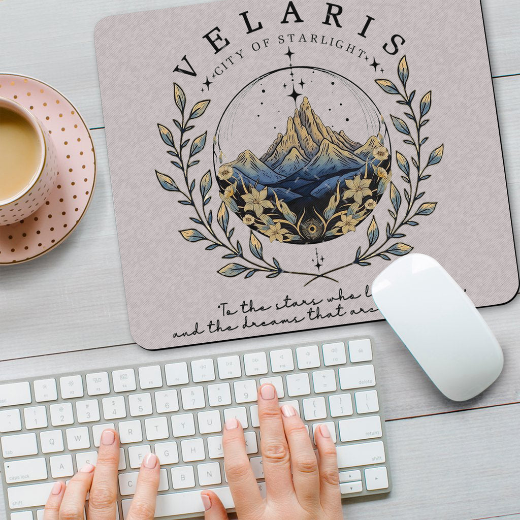 Velaris Desk Mat, "To the stars who listen and the dreams that are answered" Mouse Pad, A Court of Thorns and Roses Fantasy Desk Pad DMVLR07