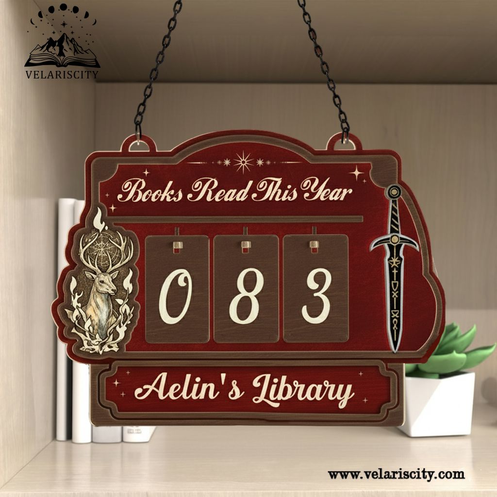 Throne Of Glass Book Tracker Sign, Throne of Glass Decor, Personalized Book Tracker, Books Read This Year Display, Book Lover Gift BTVLR09