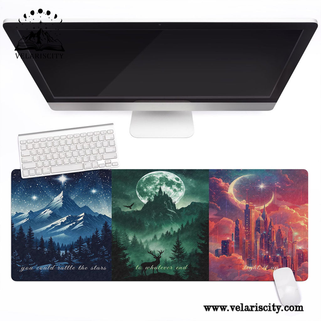 Sarah J Maas Desk Mat, Throne of Glass, ACOTAR, Crescent City Inspired Desk Pad, Fantasy Book Desk Accessories DMVLR19