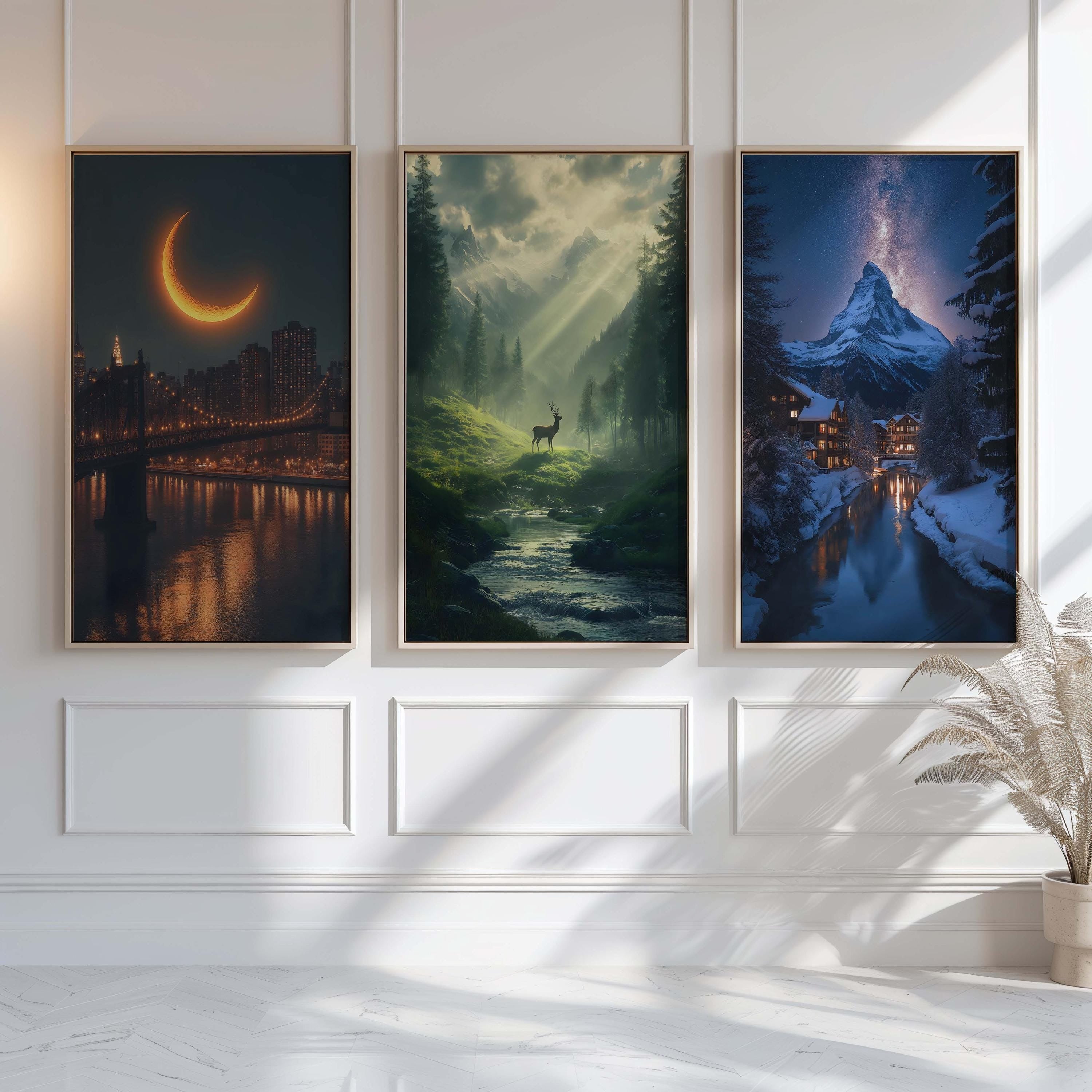 Sarah J Maas set of 3 Prints, Throne of Glass Poster, Crescent City, Acotar, Book Citation Wall Art, Bookworm Merch VLRP48