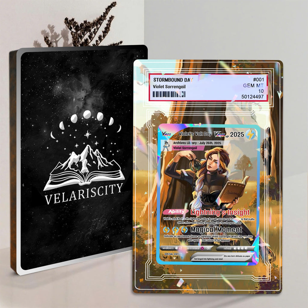 Violet Sorrengail Acrylic Block, Fourth Wing Fanart Display, Lightning Reader Gift, Bookish Desk Decor for Fantasy Lovers ABVLR09