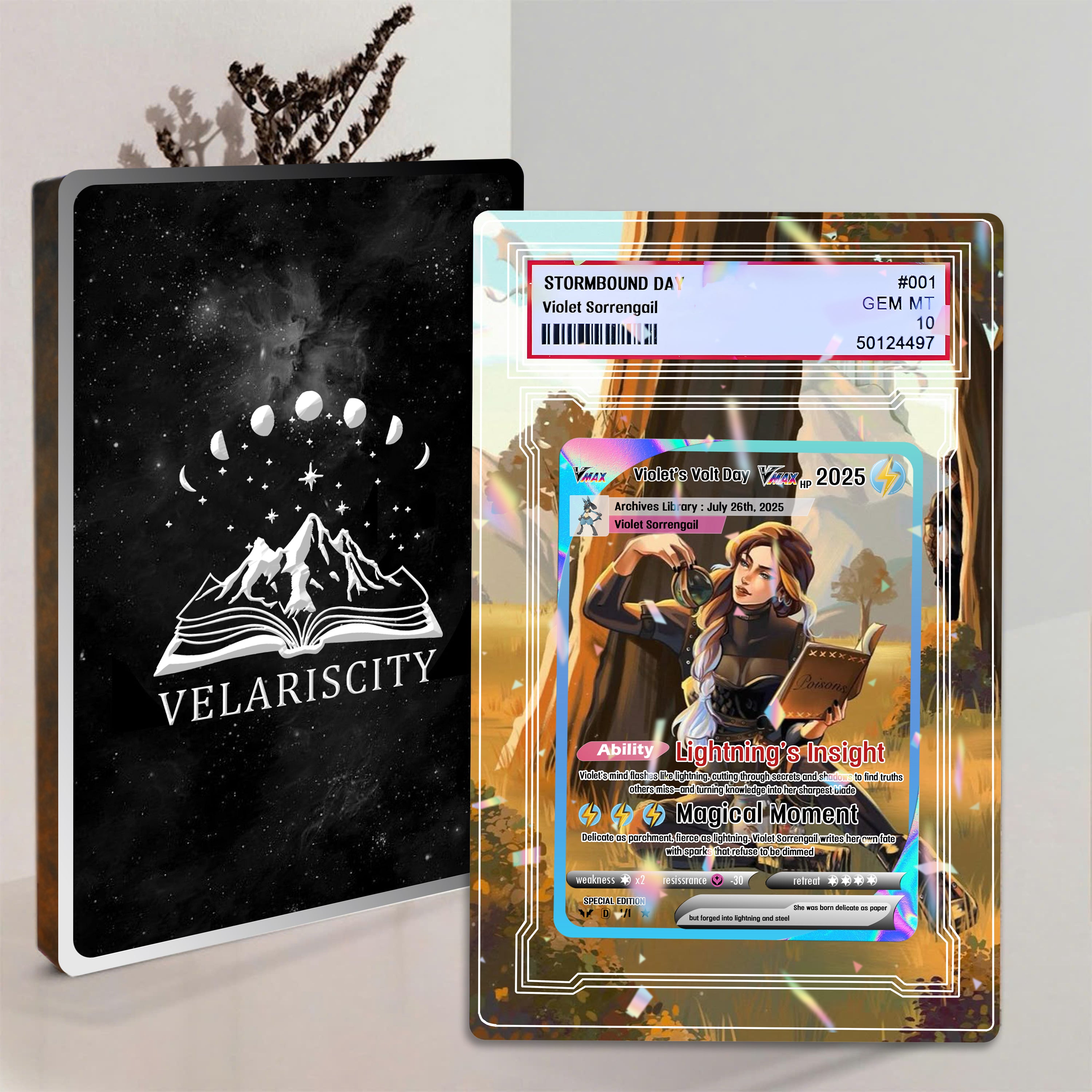 Violet Sorrengail Acrylic Block, Fourth Wing Fanart Display, Lightning Reader Gift, Bookish Desk Decor for Fantasy Lovers ABVLR09