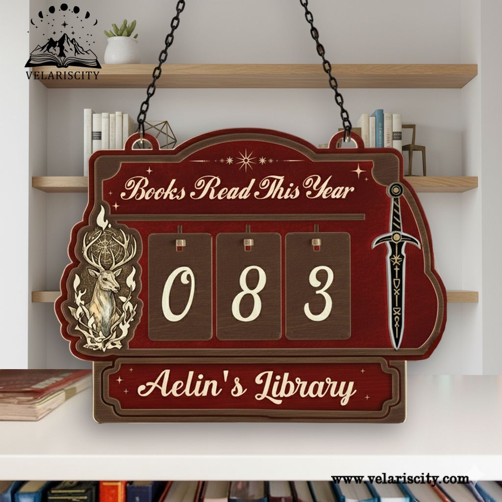 Throne Of Glass Book Tracker Sign, Throne of Glass Decor, Personalized Book Tracker, Books Read This Year Display, Book Lover Gift BTVLR09