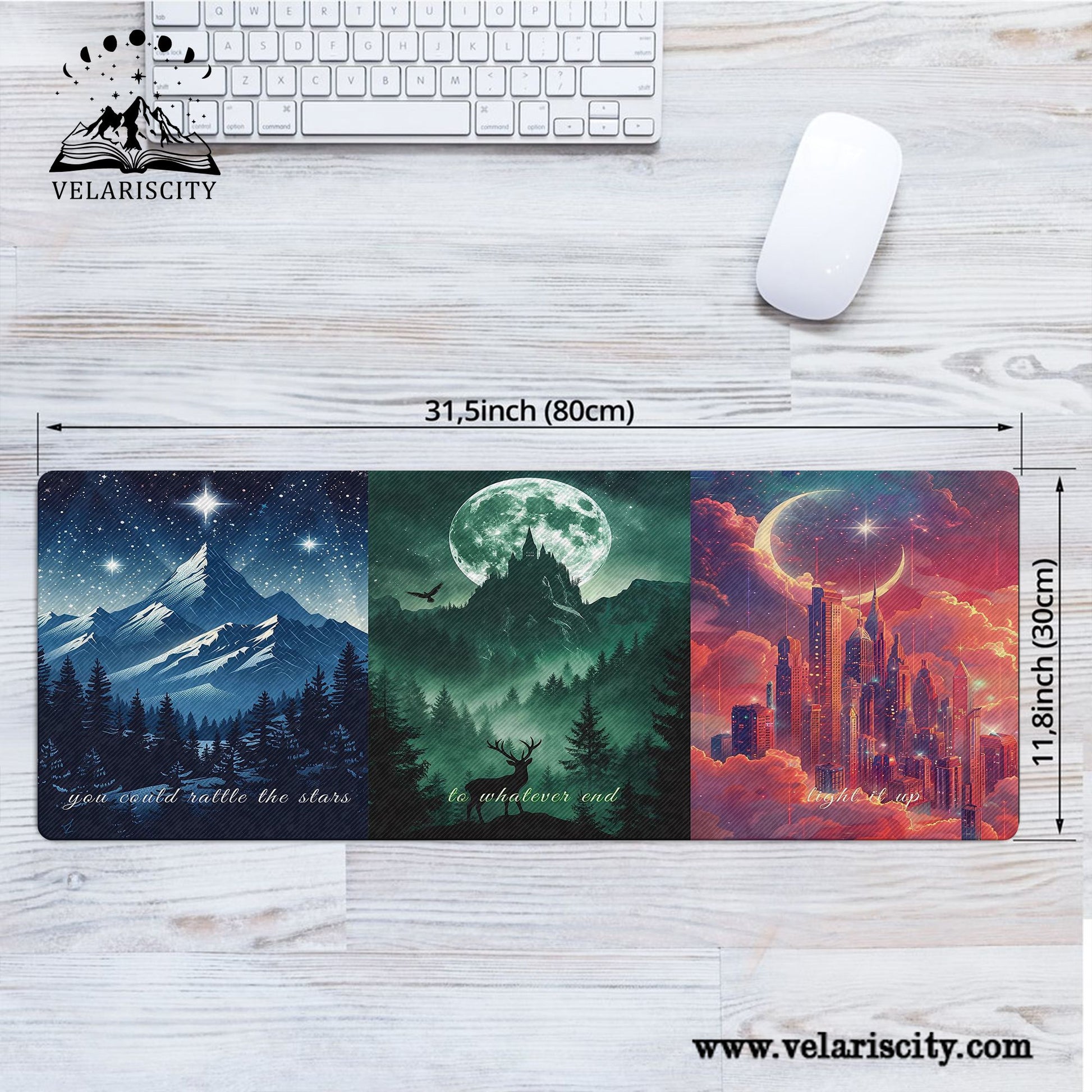 Sarah J Maas Desk Mat, Throne of Glass, ACOTAR, Crescent City Inspired Desk Pad, Fantasy Book Desk Accessories DMVLR19