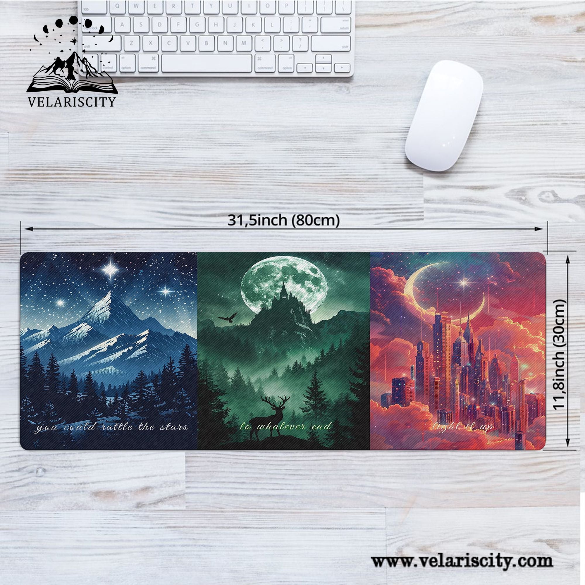 Sarah J Maas Desk Mat, Throne of Glass, ACOTAR, Crescent City Inspired Desk Pad, Fantasy Book Desk Accessories DMVLR19