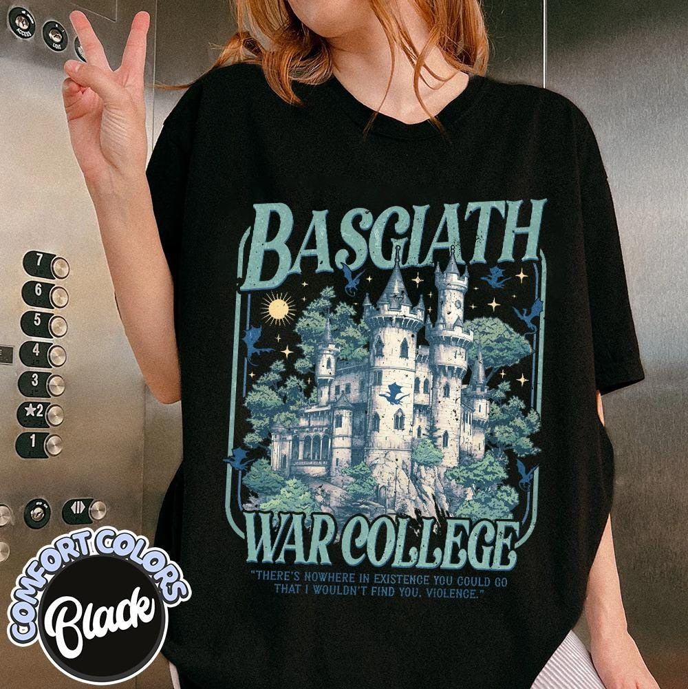 Comfor Colors Basgiath War College Comfort Colors Shirt, Tairn and Violet Sorrengail, Fourth Wing, Iron Flame, Onyx Storm, Bookish Shirt, Book Lover Gift CFVLR23