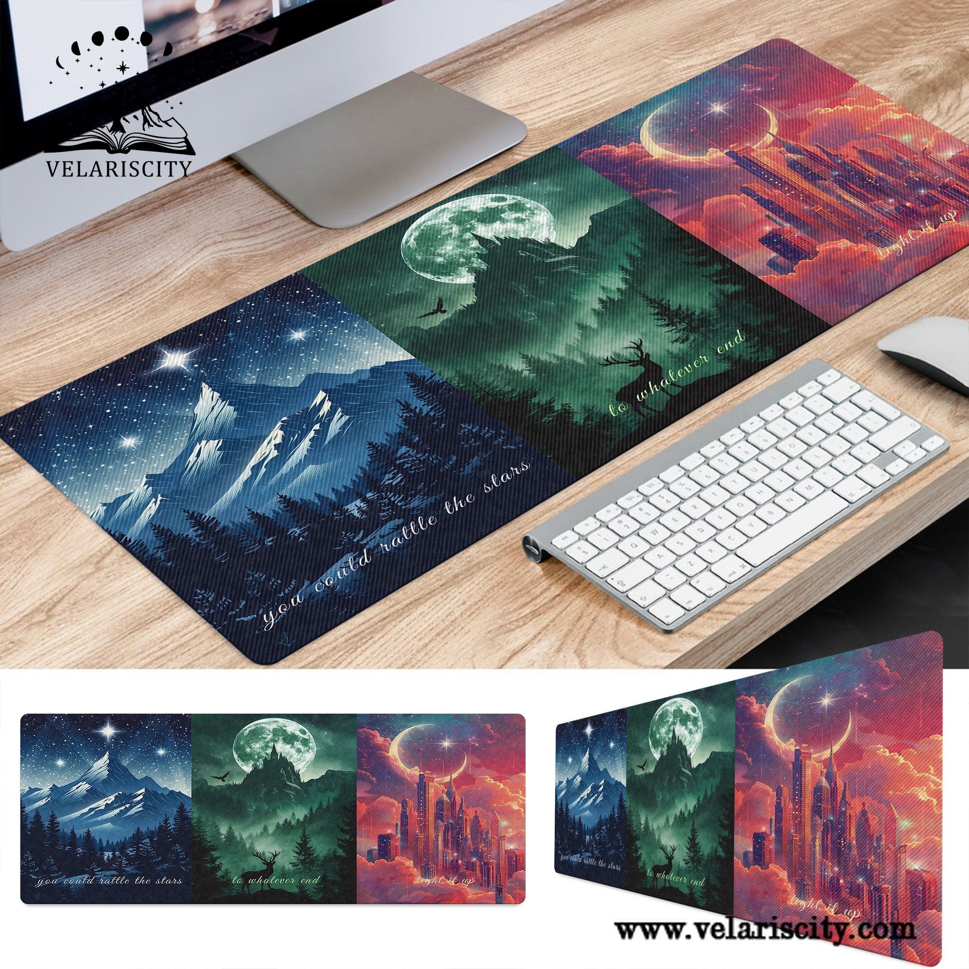 Sarah J Maas Desk Mat, Throne of Glass, ACOTAR, Crescent City Inspired Desk Pad, Fantasy Book Desk Accessories DMVLR19