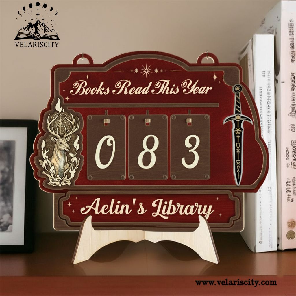 Throne Of Glass Book Tracker Sign, Throne of Glass Decor, Personalized Book Tracker, Books Read This Year Display, Book Lover Gift BTVLR09