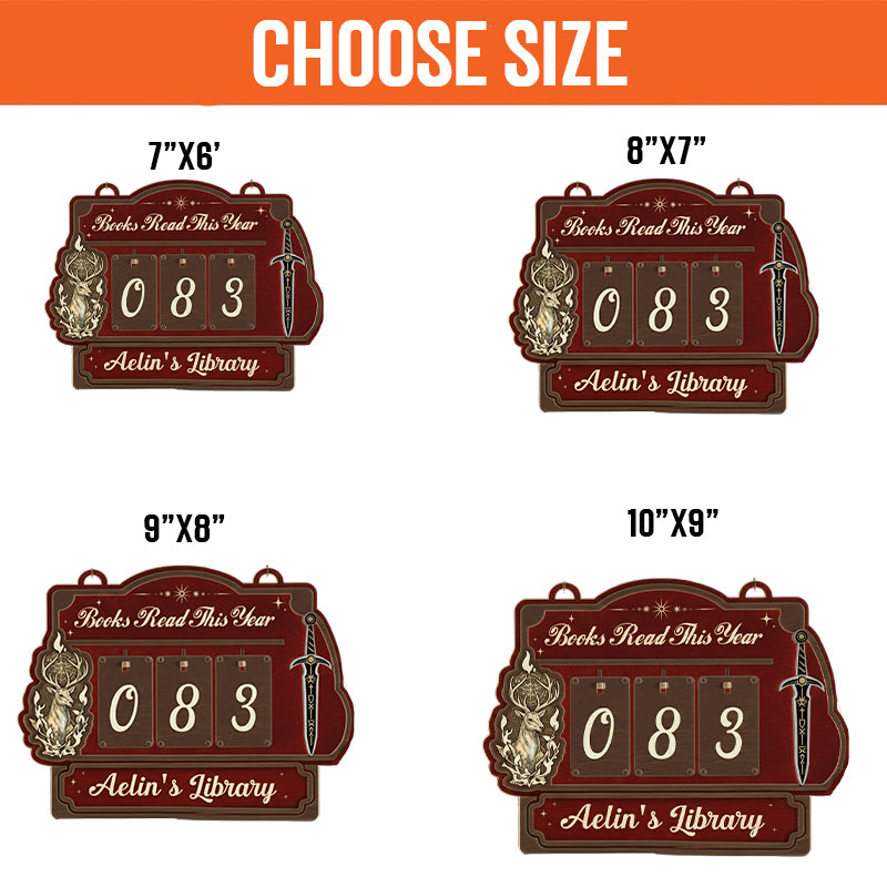 Throne Of Glass Book Tracker Sign, Throne of Glass Decor, Personalized Book Tracker, Books Read This Year Display, Book Lover Gift BTVLR09