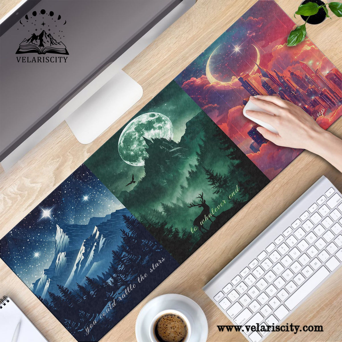 Sarah J Maas Desk Mat, Throne of Glass, ACOTAR, Crescent City Inspired Desk Pad, Fantasy Book Desk Accessories DMVLR19