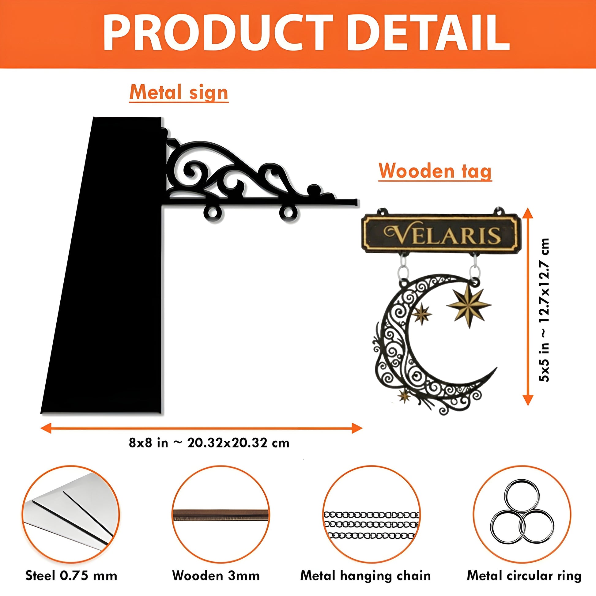 Velaris Book Tavern Sign, ACOTAR Night Court Moon and Stars Wooden Book Tracker, Fantasy Wall Decor, Bookish Gift for Readers BSVLR29