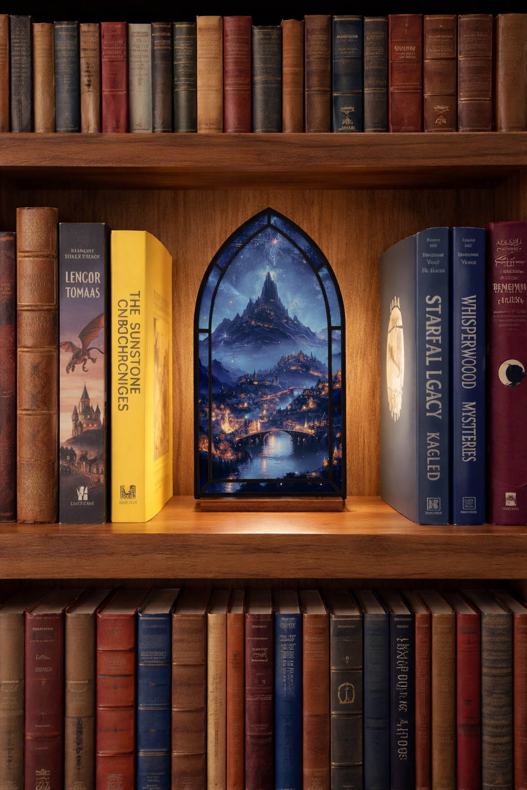 Velaris Night Court Book Nook, ACOTAR Fantasy Bookshelf Insert, Candle Light Decor, Gift for Book Lovers BNVLR33