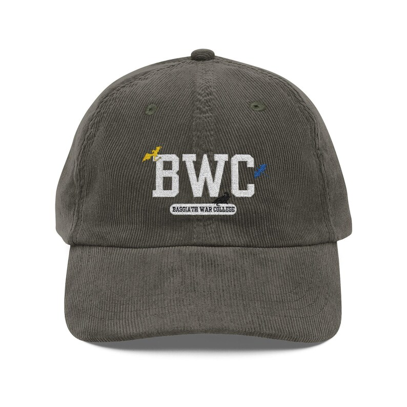 BWC Basgiath War College Corduroy Dad Hat, Fourth Wing Inspired Embroidered Cap, Dragon Rider Fantasy Bookish Gift VLRH22