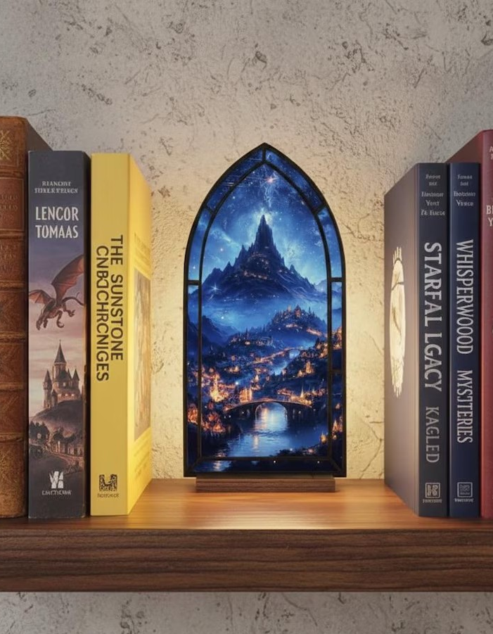 Velaris Night Court Book Nook, ACOTAR Fantasy Bookshelf Insert, Candle Light Decor, Gift for Book Lovers BNVLR33