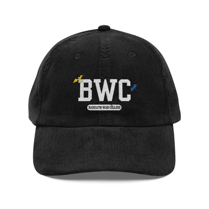 BWC Basgiath War College Corduroy Dad Hat, Fourth Wing Inspired Embroidered Cap, Dragon Rider Fantasy Bookish Gift VLRH22