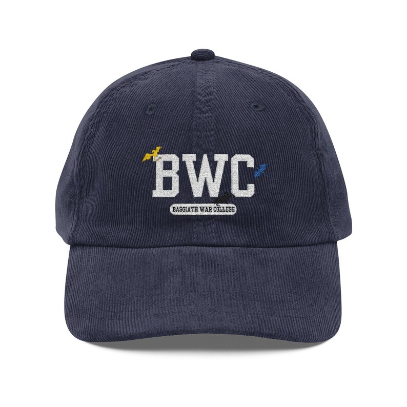 BWC Basgiath War College Corduroy Dad Hat, Fourth Wing Inspired Embroidered Cap, Dragon Rider Fantasy Bookish Gift VLRH22