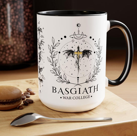 Basgiath War College mug, Fourth Wing Mug, RY Bookish Mug, Bookclub Mug, Fantasy Reader mug, Basgiath Mug, Fly or Die, Dragons MGVLR09