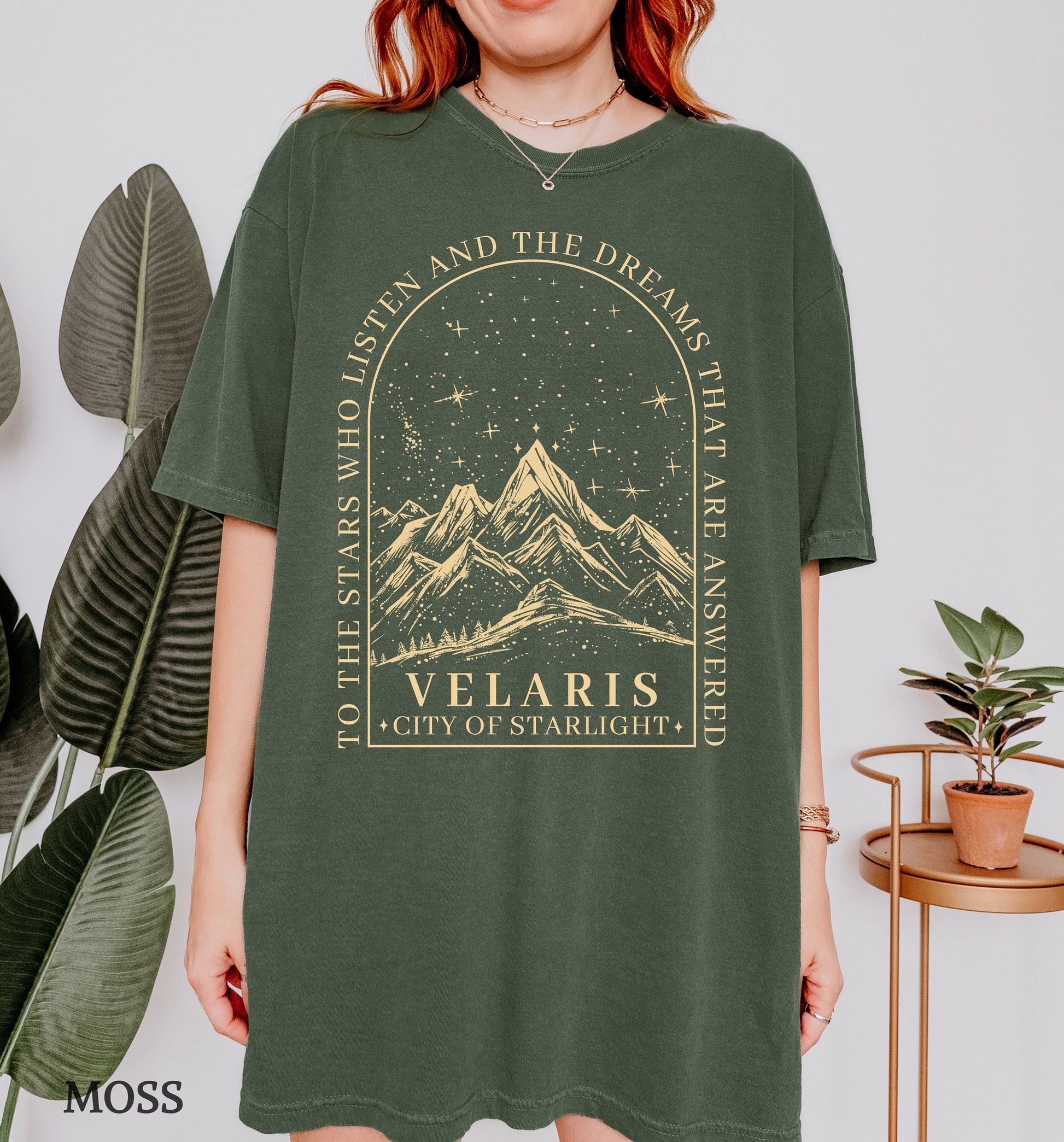 Comfort Colors® SJM, Velaris shirt,To the stars who listen and the dreams that are answer, A Court of Thorns and Roses, iprintasty of Dreams CFVLR61