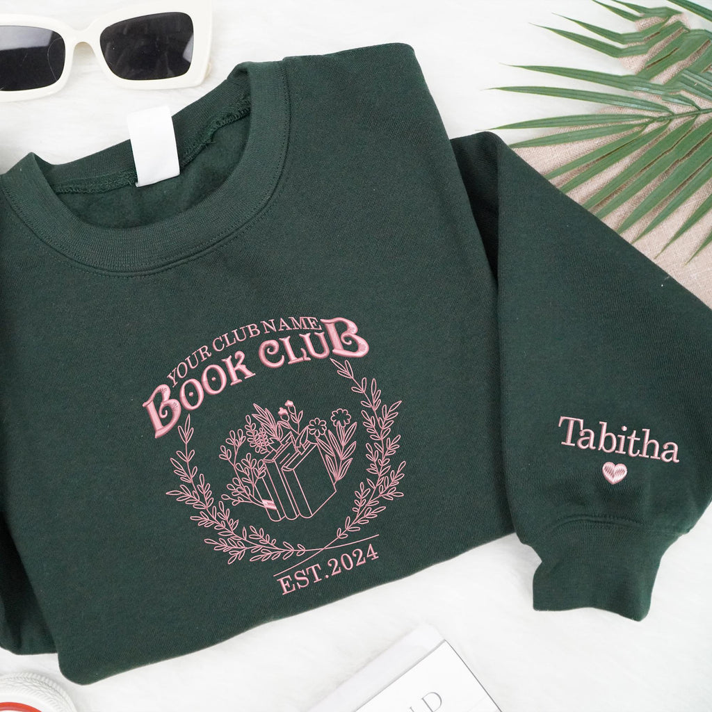 Personalized Book Club Embroidered Shirt, Custom Book Shirt, Reading Club Hoodie, Book Club Sweatshirt, Reading Club, Book Club Since Tee