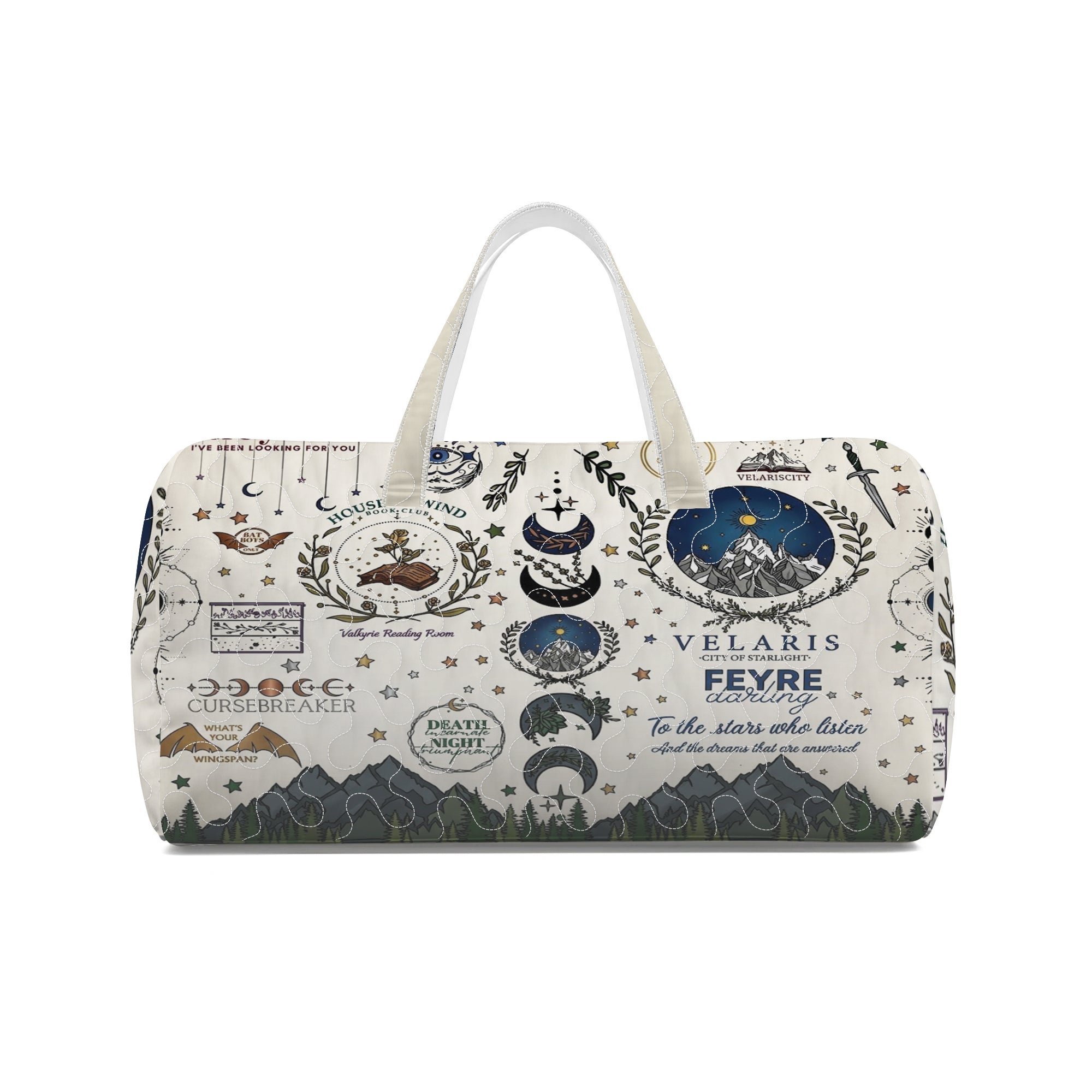 Velaris Duffle Bag, City of Starlight Travel Bag, Acotar Duffle Bag, Fantasy Bookish Bag, Night Court Overnight Bag, Reader Gift for Fan, QTBVLR09