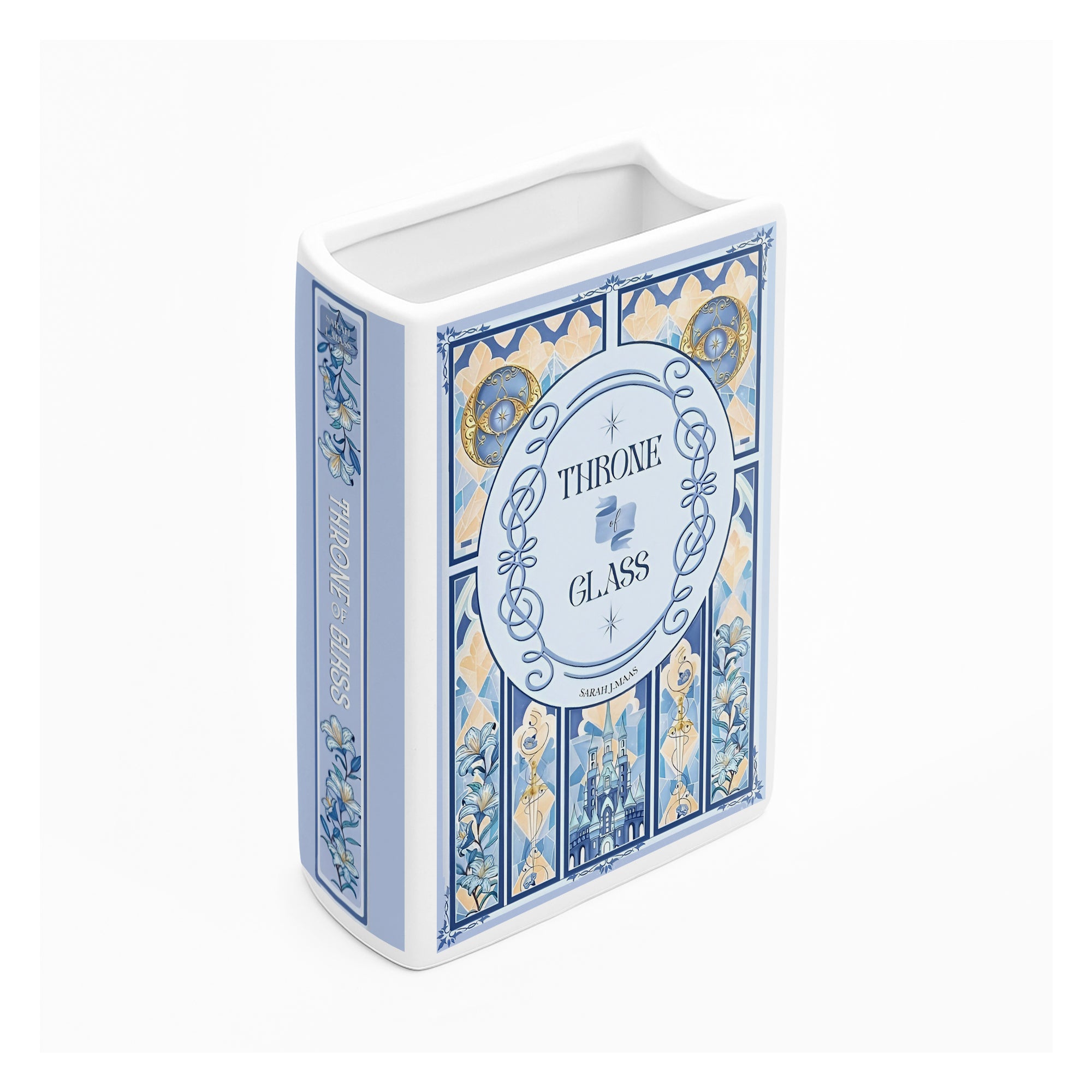 Throne of Glass Book Vase, Ceramic Fantasy Book Decor, Book Lover Gift, Bookish Home Accent, Sarah J Maas Inspired Vase CVVLR38