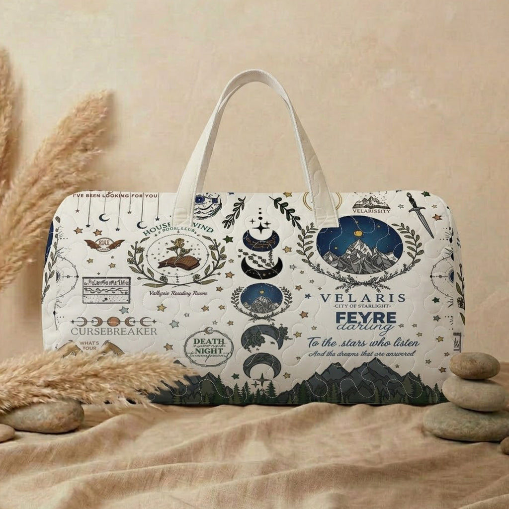 Velaris Duffle Bag, City of Starlight Travel Bag, Acotar Duffle Bag, Fantasy Bookish Bag, Night Court Overnight Bag, Reader Gift for Fan, QTBVLR09