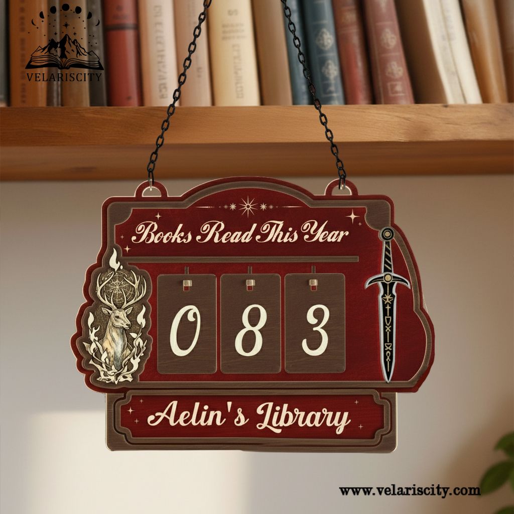 Throne Of Glass Book Tracker Sign, Throne of Glass Decor, Personalized Book Tracker, Books Read This Year Display, Book Lover Gift BTVLR09