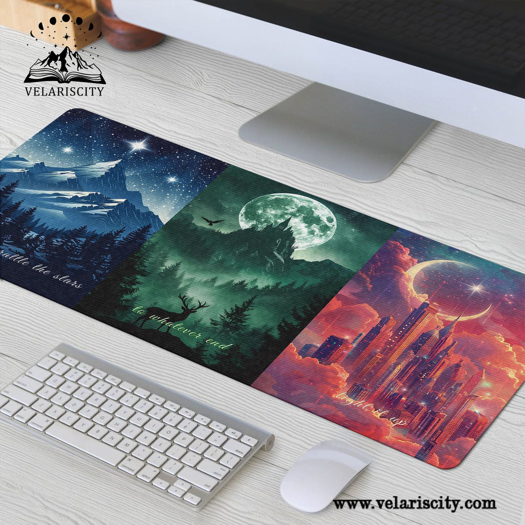 Sarah J Maas Desk Mat, Throne of Glass, ACOTAR, Crescent City Inspired Desk Pad, Fantasy Book Desk Accessories DMVLR19
